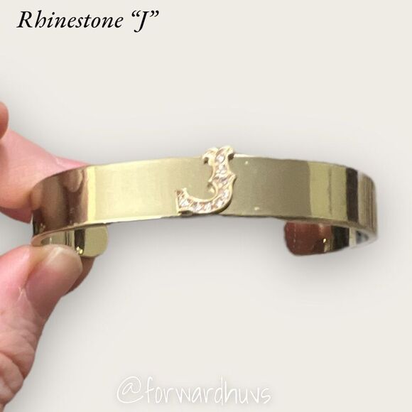 Vintage “J” Initial Cuff Bracelet - Picture 5 of 8